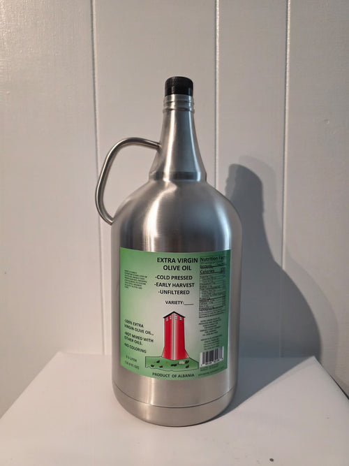 4 LITER STAINLESS STEEL EXTRA VIRGIN OLIVE OIL_KORONEIKI VARIETY.