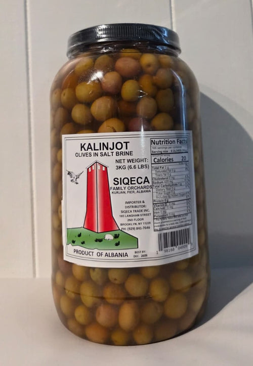3 Jars, of 3 KG Kalinjot Olives, "Ullinj Kalinjot" -LOCAL DELIVERY ONLY