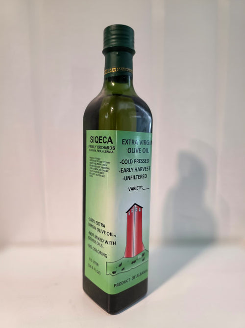 1 Glass Bottle of 500ml  100% Natural Extra Virgin Olive Oil, 2025 New Harvest